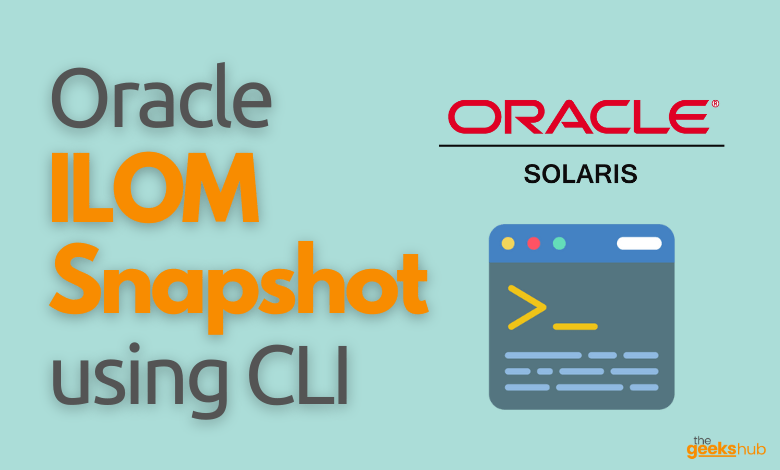 oracle ILOM snapshot using CLI -